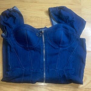 Blue Jean Fashion Nova Body Suit | Size: L